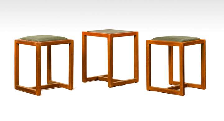 Two Stools, a Small Table